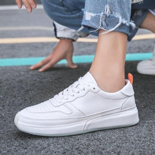 Men Shoes lace up Sneakers For Mens Low Top Walking Shoes Men outdoor breathable Brand Fashion Mens genuine Leather Sneakers