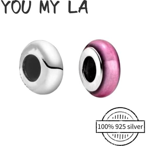 Real 925 Silver Beads Fit Original Pando Charms Bracelet Women Best Friends Boyfriend Beads for Jewelry Making Gift Freeshipping