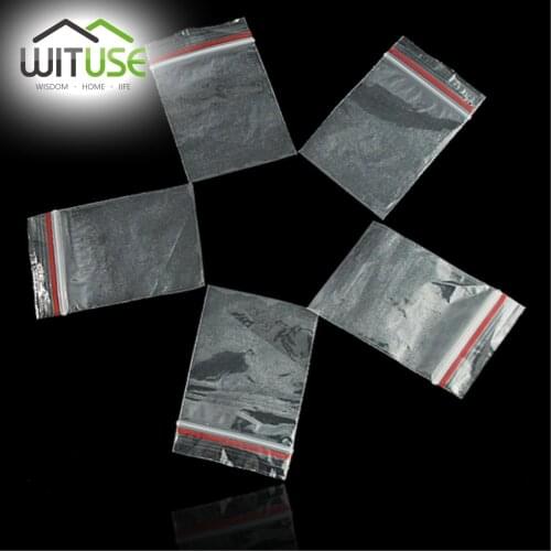WITUSE 11.11 Promotion Sale 100pcs 4x6CM Zip Lock Top Clear Square Poly Plastic Reclosable Storage Candy Gift Bags
