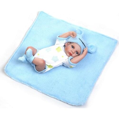 NPK full Silicone Reborn Baby Dolls 26cm mini reborn boy girl dolls bebe alive reborn bonecas children gift toys