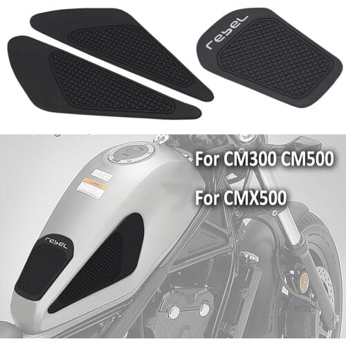 For Honda REBEL500 REBEL300 REBEL CMX 500 CM500 CM300 Motorcy Tank Rubber Sticker Protector Sheath Knee Tank Pad Grip Decal