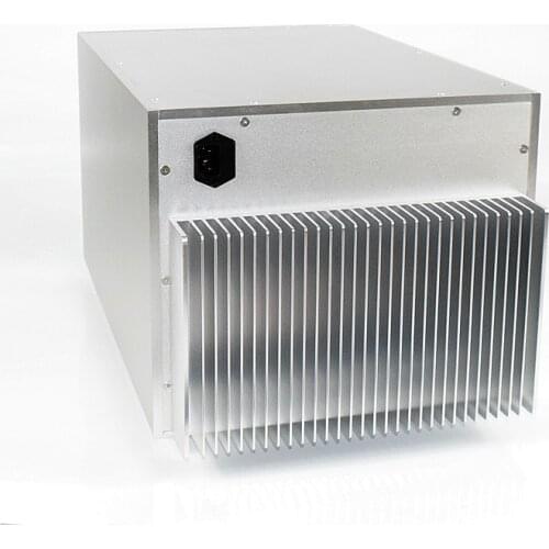 Luxury silver full aluminum amplifier chassis tube Preamplifier case AMP Enclosure DIY box with heatsink
