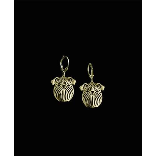 Brussels Griffon (rough coat) Earrings cute fashion charm christmas gift for women kids girl gold and silver plated