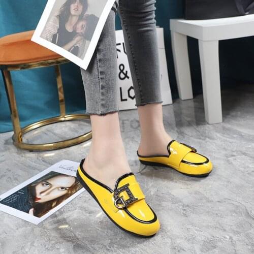 New Summer Women Beach Cork Slippers Casual Buckle PU Leather Closed Toe Clogs Slides Slip on Mules Shoes