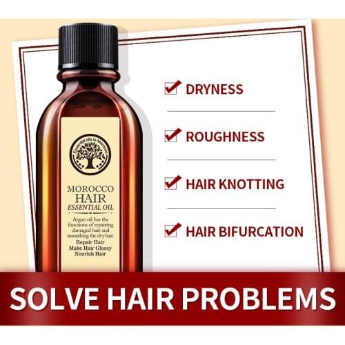 2019 Hair Care Moroccan Pure Argan Oil Moisturize Increase Gloss Hair Oil Easily Absorbed Leave-in Hair Care Essential