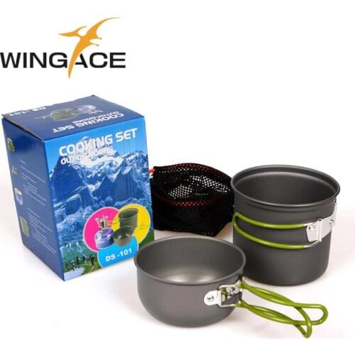 Outdoor Camping Cookware Pot Pans AluminumAlloy Ultralight Picnic Set Tableware For Trekking Tourist Tableware Camping Equipment