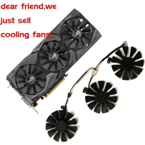 PLD09210S12HH/T129215SU VGA Cooler Graphics Fan For ASUS STRIX R9 390X/390 RX480 RX580 Video Cards Replacement