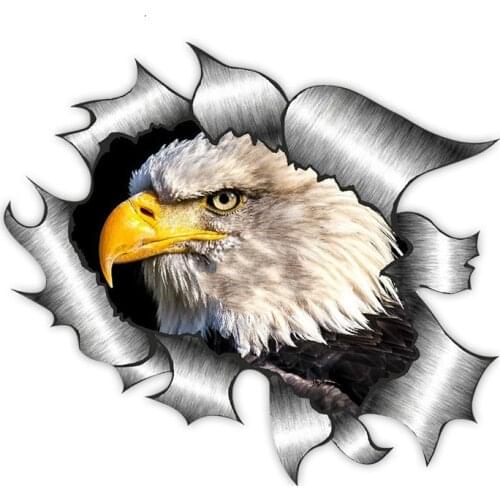 Personality Creative Lifelike Bald Eagle Motif Vinyl Car Sticker Waterproof Kk Car Decal Decoration Laptop