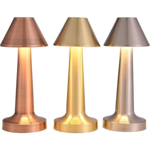 T5EF Vintage Bar Night Light Portable USB LED Table Lamp USB Rechargeable Desk Light