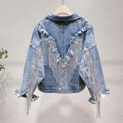 Jaqueta Jeans 2020 Spring Autumn Zipper Letter Embroidery Casual Denim Jackets Women Short Coat Plus Size S-4XL