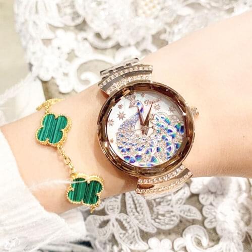 Woman Watch Simple and Small Literary lady watch Artistic Steel Belt Waterproof Quartz watch with beautiful animal pattern