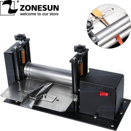 ZONESUN Manual Leather Belt Rolling Machine Shoulder Strap Leather Laminating Folding Machine Edge Sealing Machine