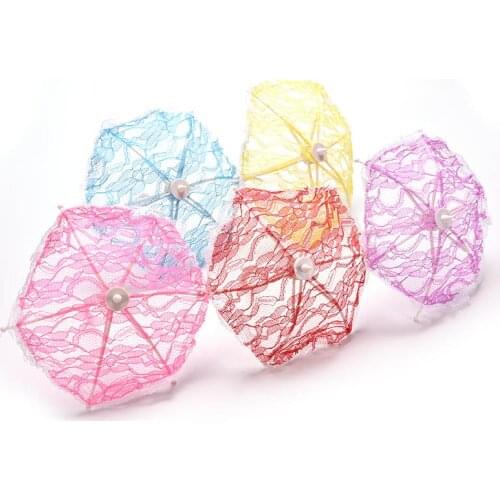 1PCS New Arrival Hot Selling Umbrella For Girls With Lace Girls Classic Dollhouse Furniture Dolls Accessories Color Random