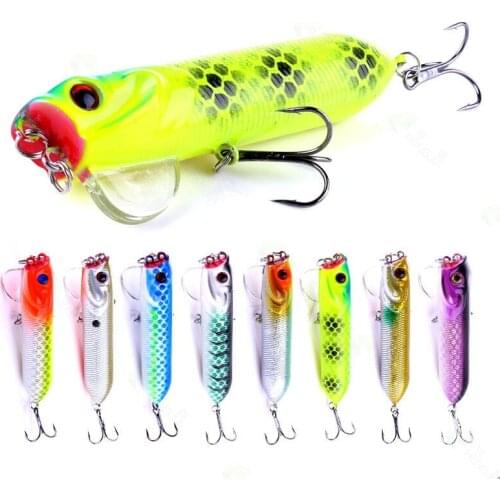 1pcs 9.5cm 17g Artificial Bait Kit Floating Popper Fishing Lure Hard Bait 3D Fish Eyes Isca Artificial Lure Fishing Accessories