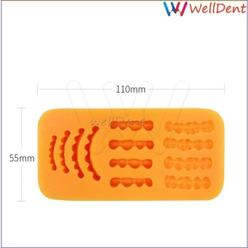 1pcs Dental lab wax rubber model base denture laboratory wax teeth tooth rubber model inverted mold Dentist Dental Materials