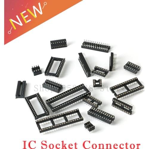 10PCS IC Sockets DIP6 DIP8 DIP14 DIP16 DIP18 DIP20 DIP28 DIP40 pins Connector DIP Socket 6 8 14 16 18 20 24 28 40 pin