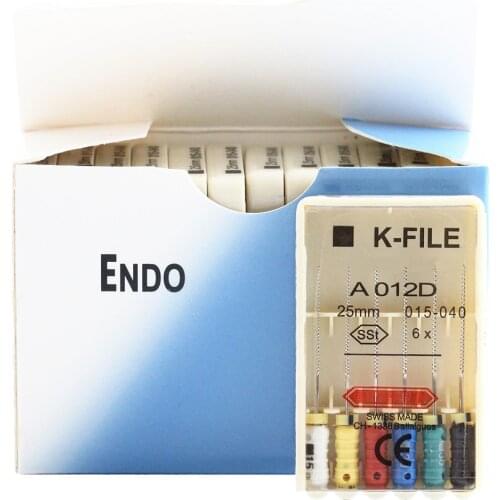 10 Packs Dental K-FILE 21/25/31mm Stainless Steel endo Root Canal Files Hand Use K-Files Endodontic Instruments All Models