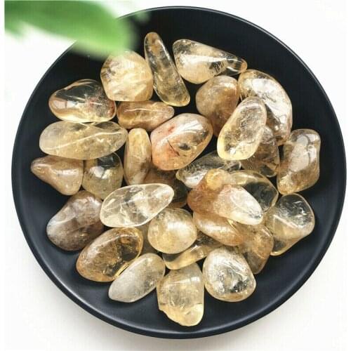 100g 20-40mm Natural Tumbled Citrine Quartz Crystal Stones Reiki Healing Stones Brazil Natural Stones and Minerals
