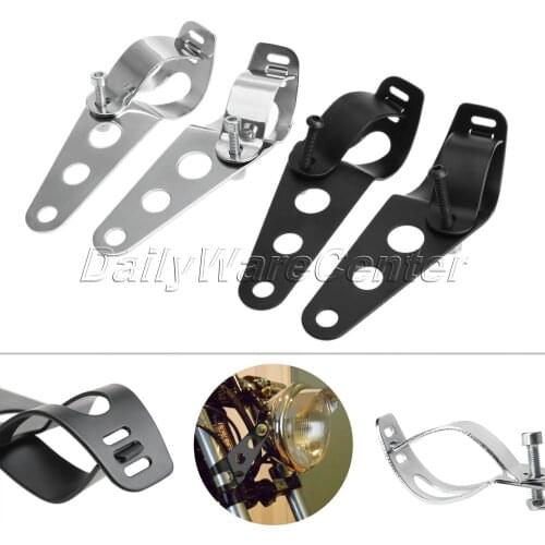 2Pcs 35MM-43MM Motorcycle Motorbike Head Lamp Holder Headlight Mounting Brackets Fork Ear Chopper Racer for Yamaha Honda