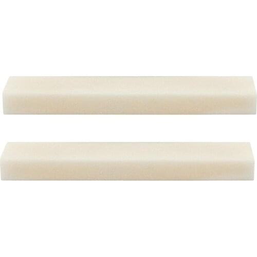2pcs Uncarved Blank Bone Guitar Nut 55x6x10mm For Classical Acoustic Guitar Accessories