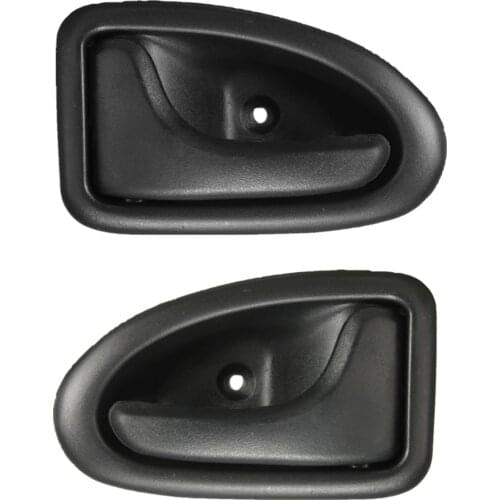 2X Black Plastic Interior Door Knob Handle For Renault Clio 1999 onwards Megane 1998-2002 Scenic 1999-2005