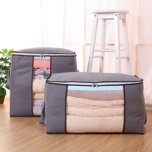 9PCS / LOT Thickened Nonwoven Cotton Quilt Storage Bag Large Capacity Moistureproof Clothing Organizer Box