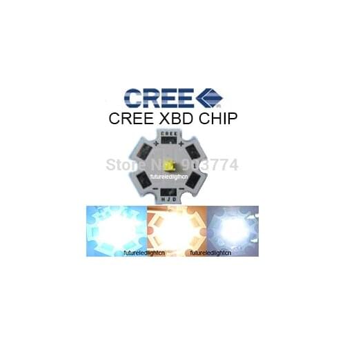Freeshipping!10pcs X Cree XBD XB-D 1-3W LED Emitter Warm White 3000-3200K; Cold White 6300-6500K; Red 620NM with 20MM PCB