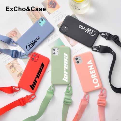 For iphone 11 12 Pro Max Case Custom Name For iPhone 6 7 8 Plus X XS XR Original liquid Silicone Cover Suitable Woman man Gifts