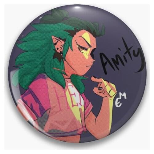 Beta Amity The Owl House 【Customizable】Soft Button Pin Gift Cute Women Lover Brooch Lapel Pin Cartoon Creative Funny Decor