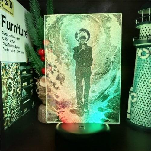 Jujutsu Kaisen Satoru Gojo Figure LED Night Light Anime 3D Lamp Kids Bedroom Decor Nightlight Manga Cool Gift Child Table Lamp