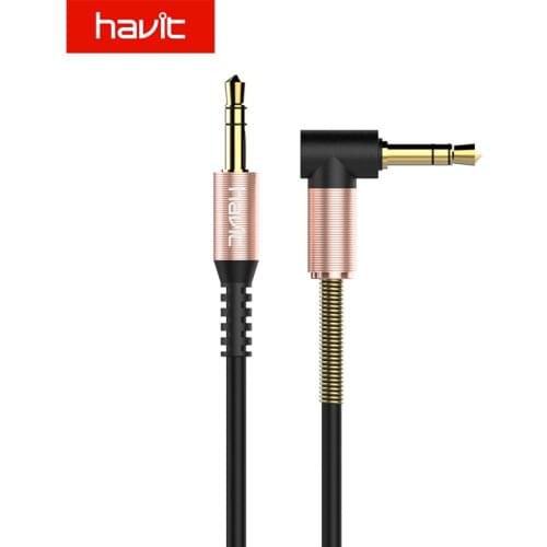 Havit 3.5mm Jack USB Cable Male Aux Microusb Cable for Car Phone Headphone Speaker Laptop Desktop with Hi-Fi High Quality Music