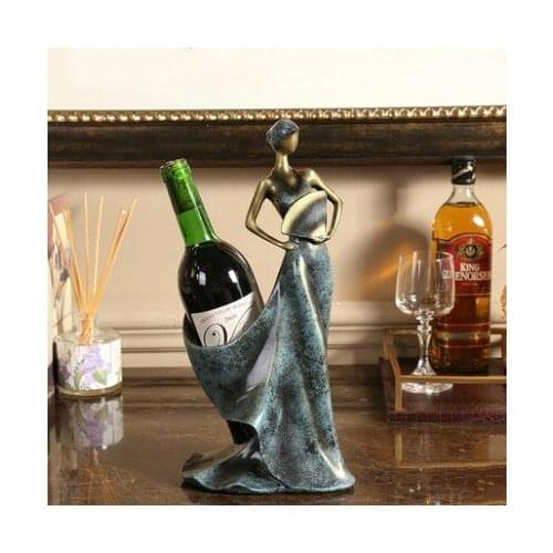 European Creative Beauty Wine Rack Home Decoration Ornaments American Modern Home Wine Cabinet Wine Shelf