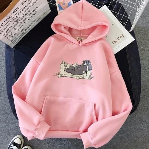 Cute bear plus size Print Sweatshirt Women oversize streetwear harajuku tops Full Sleeve Kawaii Hoodie clothes Pullovers clothes