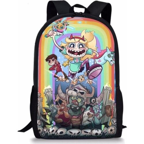 Fashion Cartoon Star vs the forces of evil Backpack SchoolBags for kids girls&boys orthopedic packbag mochila escolar