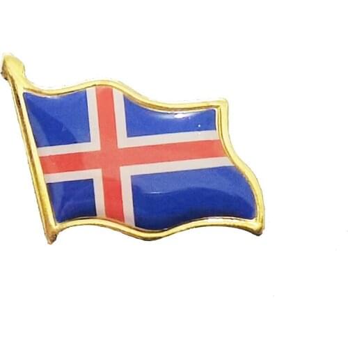 Iceland Flag Brooch Tie Nail Badge Lapel Pins For Men Backpack Decoration Beautiful Women Jewelry Accessories