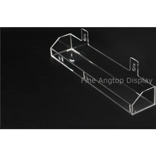 Wall Mount Single Tier Nail Polish Bottle Rack Jewelry Wallet Display Clear