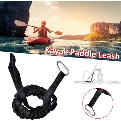 Nylon Kayak Rowing Boat Canoe Paddle Leash Durable Safety Rod Rope Fishing Rod Holder Accessories Strap Carabiner