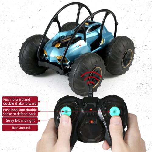 Rc Cars Remote Control Stunt Car 2 Sides Waterproof Driving On Water And Land Amphibious Electric Toys For Children