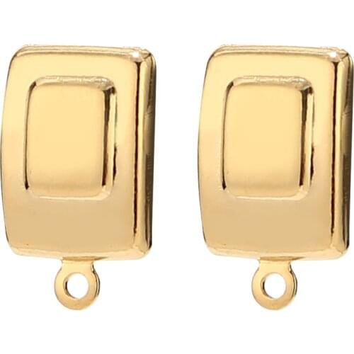 20pcs/lot New style stainless steel Earring Post Pin Stud With Loop Earrings DIY Jewelry Making Findings Accessory