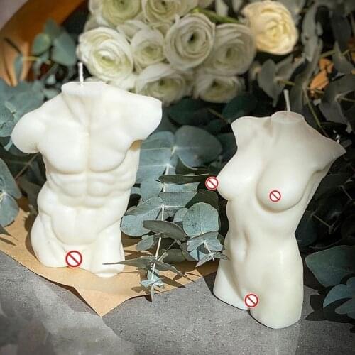 10/15/21cm Human Body Candle Silicone Mold DIY Aromatherapy Candle Handmade Soap Making Tool Plaster Home Gift Decoration