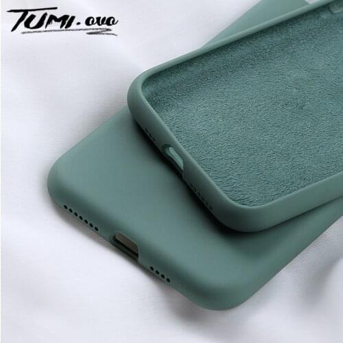 For iPhone 11 Pro Max Original Soft Liquid Silicone Rubber Case for iPhone 8 7 6 6S Plus Xr Xs Max X Back Phone Cover Cases