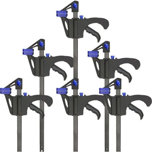 Blue 2//4/6/8/10Pcs Woodworking Work Bar F Clamp Clip Set Hard Quick Ratchet Release DIY Carpentry Hand Tool