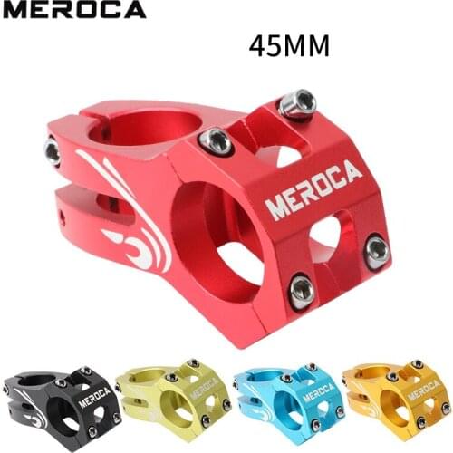 MEROCA Mountain Bike Handlebar Stem Aluminum Alloy Hollow Ultralight Short Stems 45mm Bicycle Parts