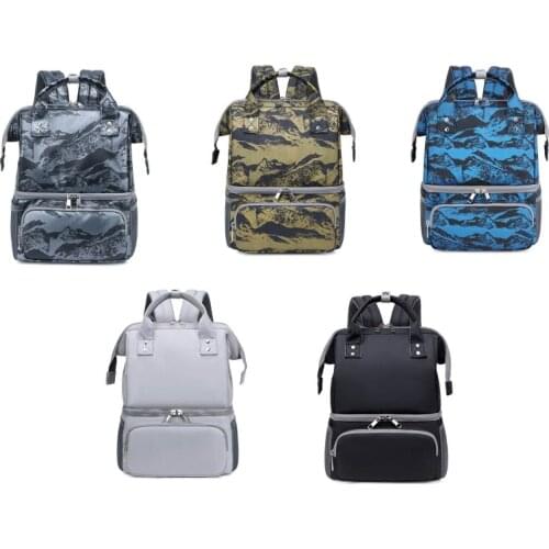 Breast Pump Bag Backpack Cooler Bag Double Layer Pumping Bag for Working Moms