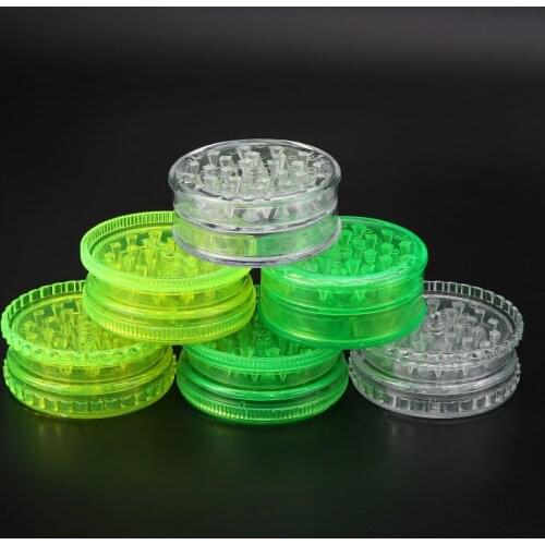 1pcs Tobacco Grinder Plastic Leaf Herbal Herb Smoke Spice Crusher Hand Muller 3Layer 60mm Smoking Accessories Color Random