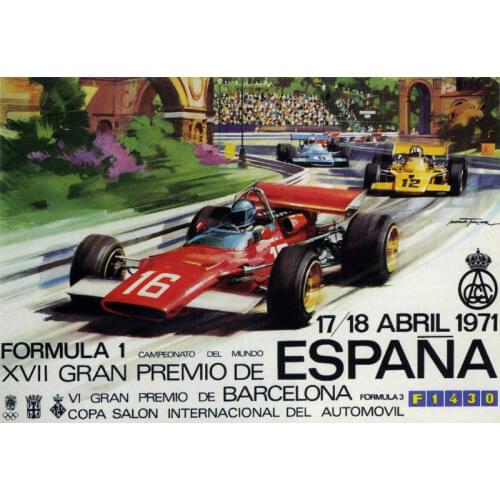 1971 Spanish GP Race METAL TIN SIGN POSTER WALL PLAQUE