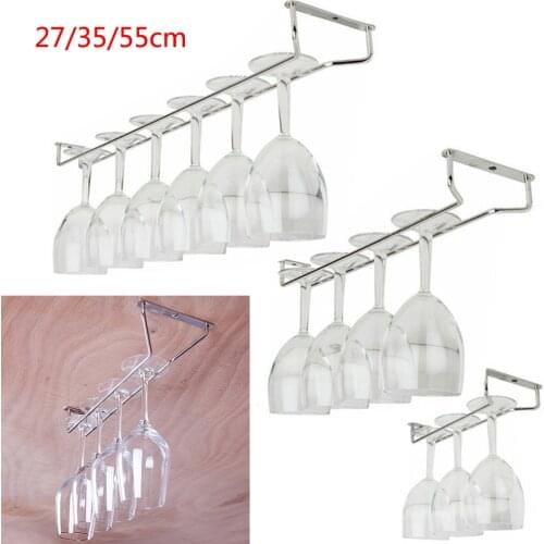 27/35/55cm Wine Glass Hanger Rack Home kitchen Bar Pub Holder Stainless Steel Kitchen Tools High Quality New