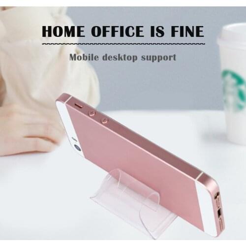 Car Phone Holder Auto Dashboard Mobile Cellphone GPS Mount Mini-transparent Stealth Stand for Various Types of Mobile Phones