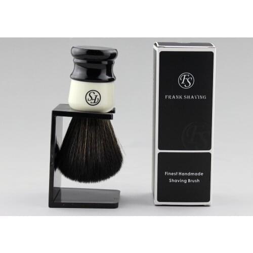 "FS"-New Developed Antibacterial G5 Synthetic Fiber Shaving Brush, 20mm, Tortoiseshell or Black Handle+FREE STAND+FREE SHIPPING