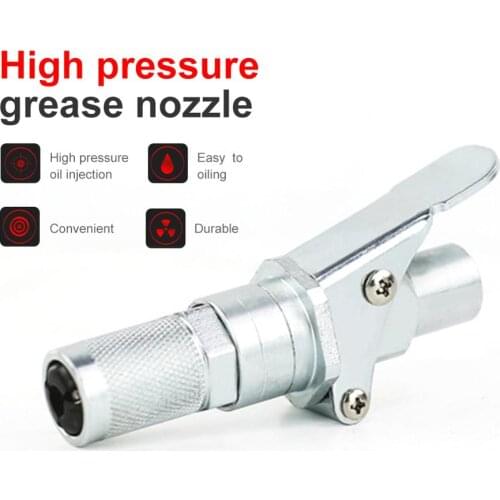 Grease Gun Adapter Hose Kit Gun Lock Grease Coupler Quick Release Lock On Coupling End 1/8” NPT SAE & Metric Zerk Fitting